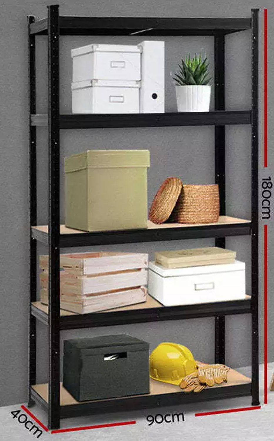 Premium Garage Storage Shelves Warehouse Racking Rack Shelving Steel Metal Shelves 1.8m