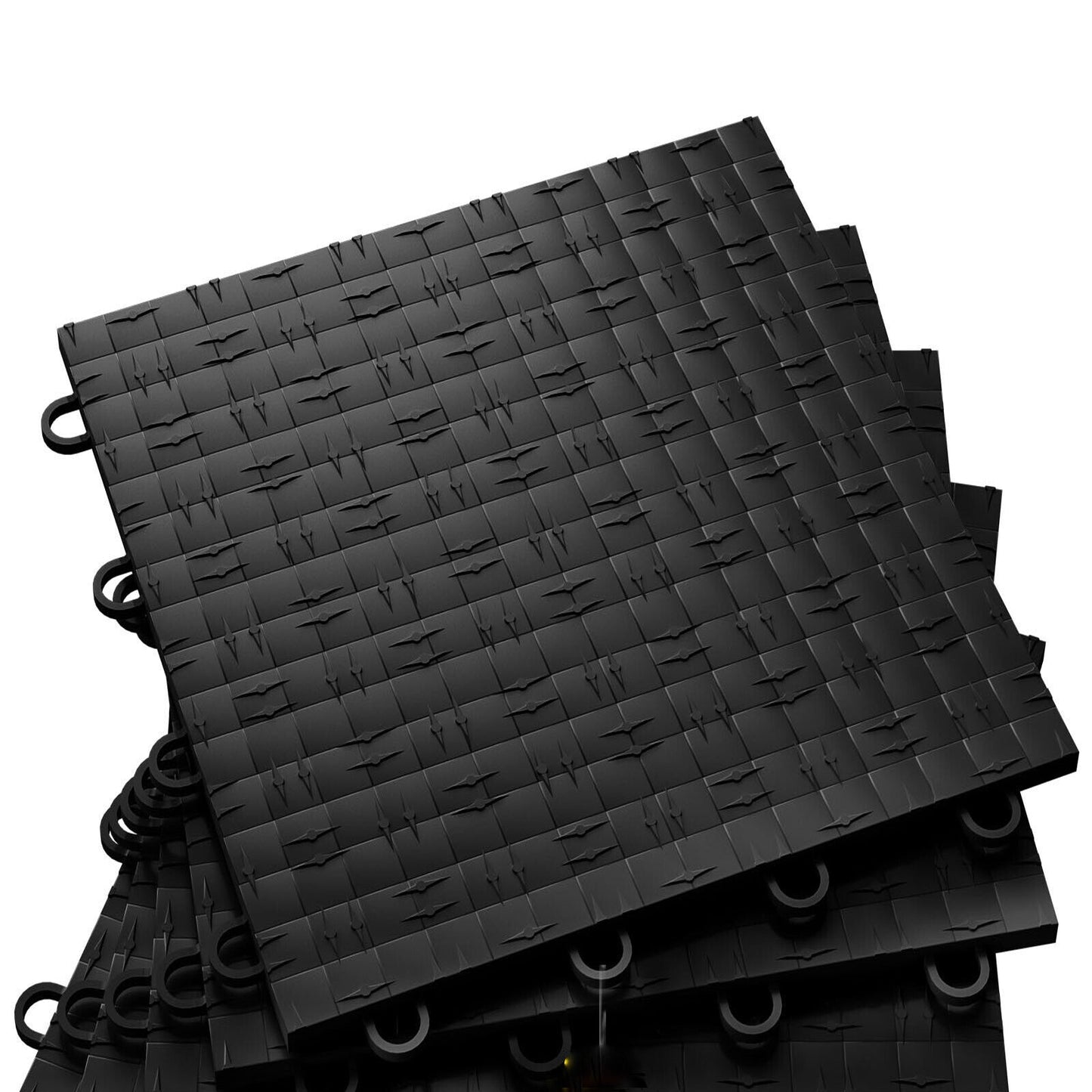 Interlocking Garage Tiles Garage Floor Covering Tiles Black Pack of 25 Tiles