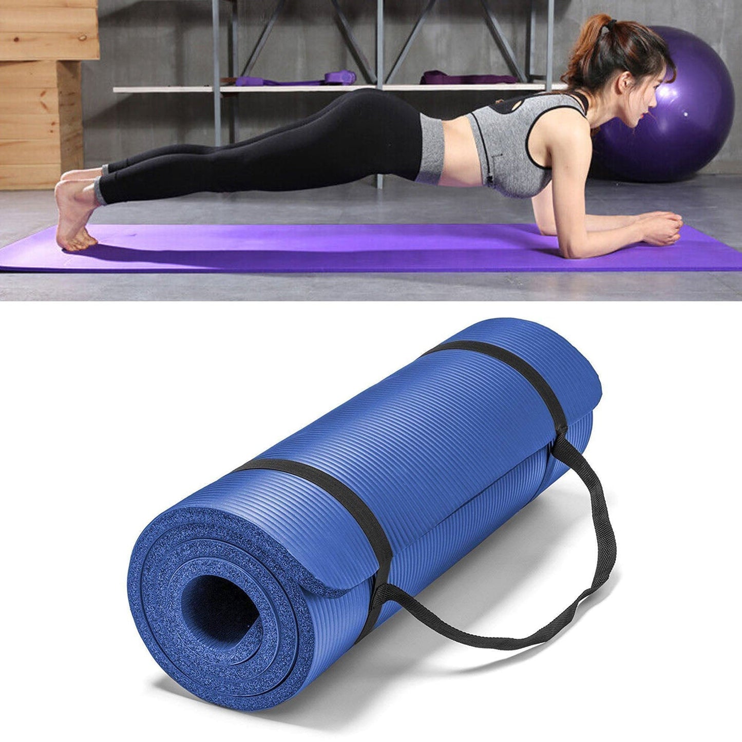 Home Exercise Mat Nonslip Yoga Mat Gym Durable Exercise Mat