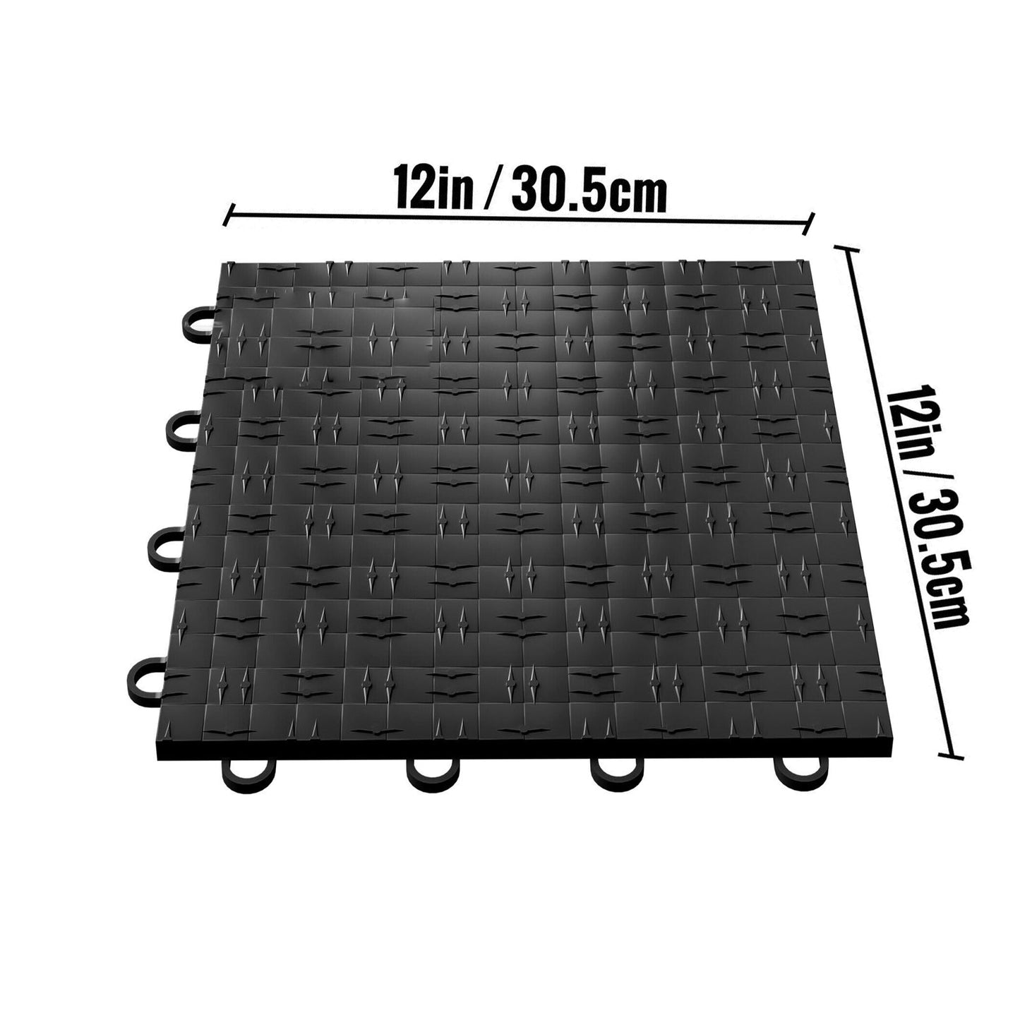 Interlocking Garage Tiles Garage Floor Covering Tiles Black Pack of 25 Tiles