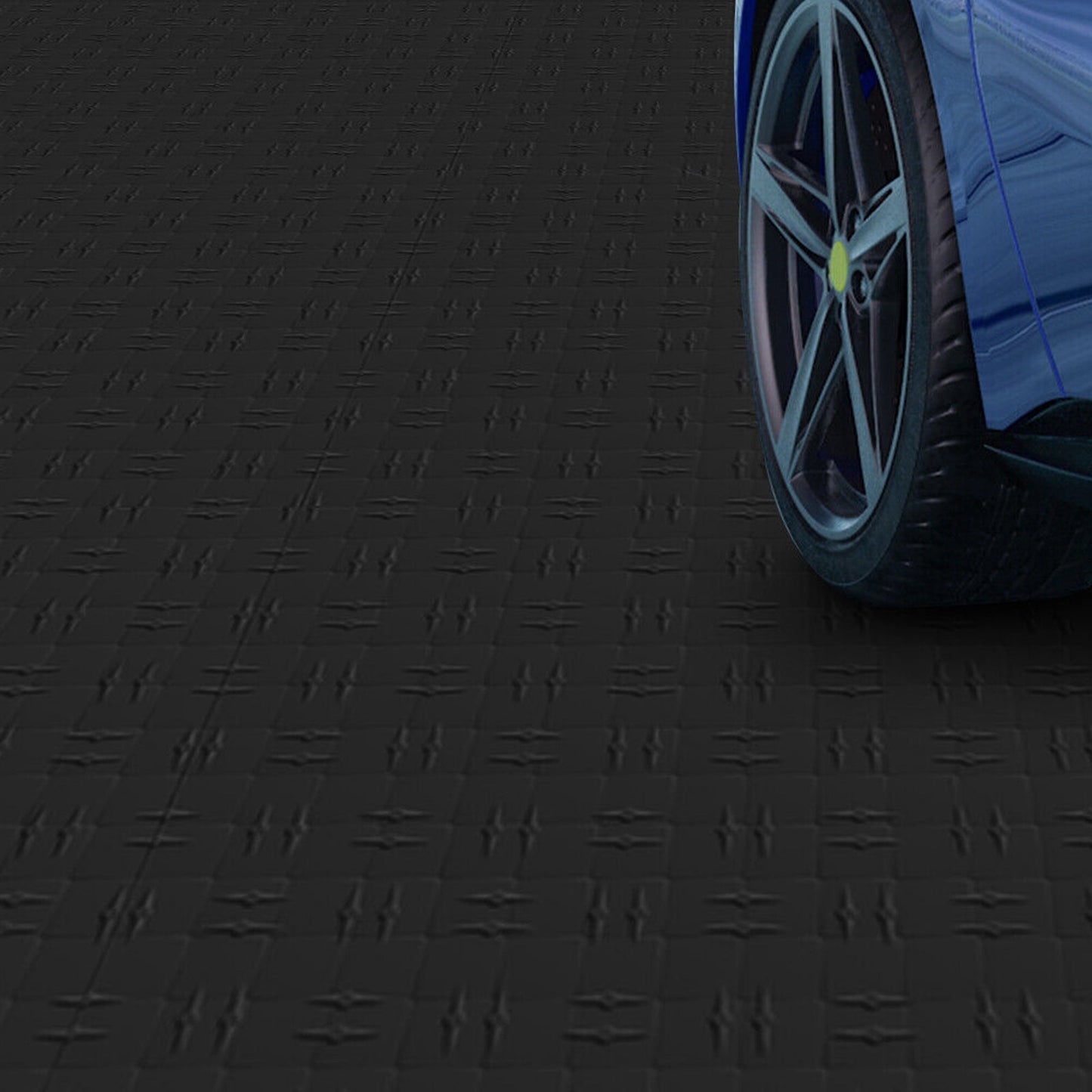 Interlocking Garage Tiles Garage Floor Covering Tiles Black Pack of 25 Tiles