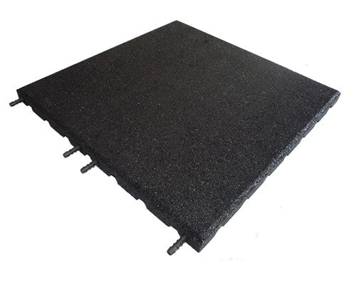 Playground Safety Tiles Black 0.5m x 0.5m x 50mm
