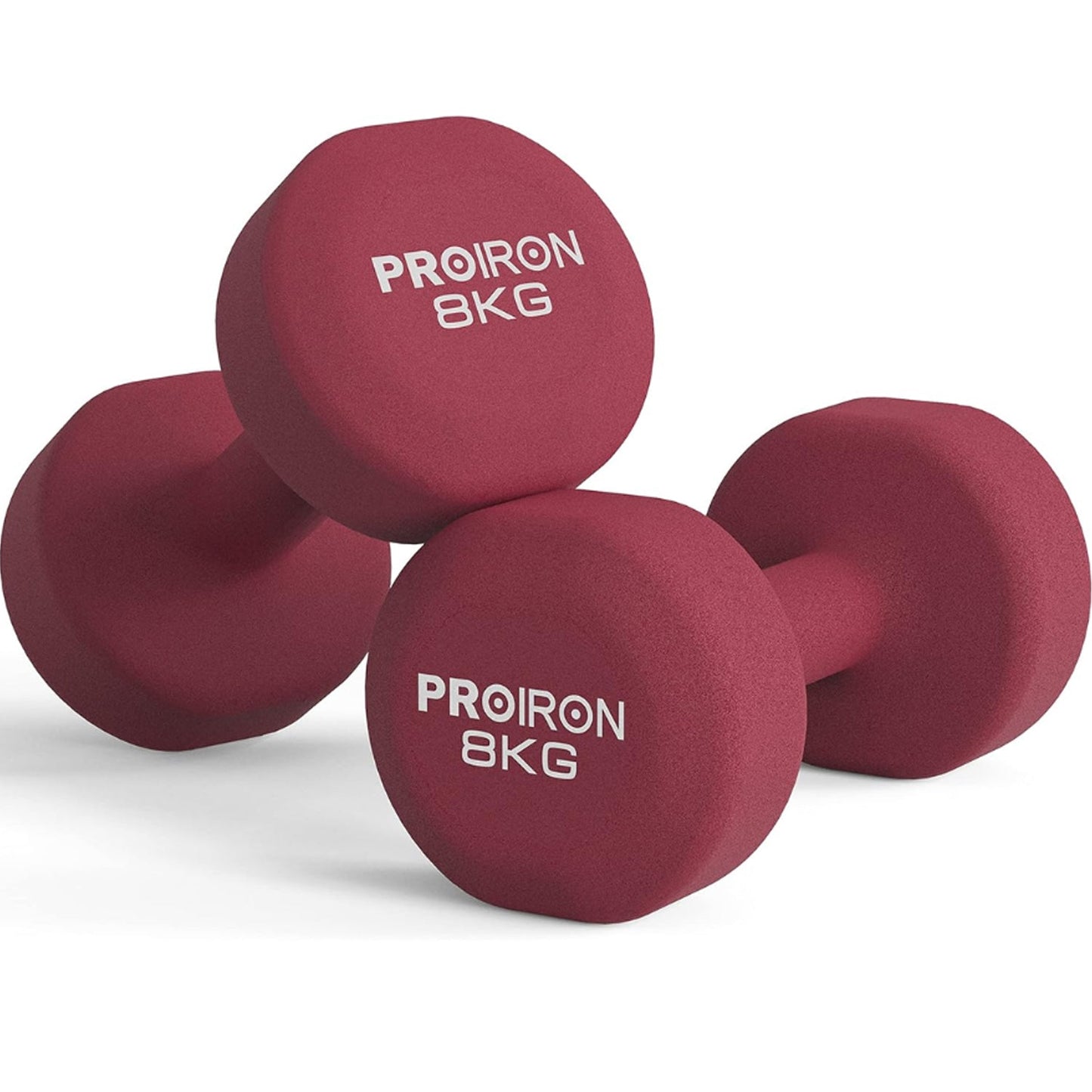 Premium Solid Dumbbell Hand Weights at Home Gym Exercise Women Men Anti Slip 1KG -8KG