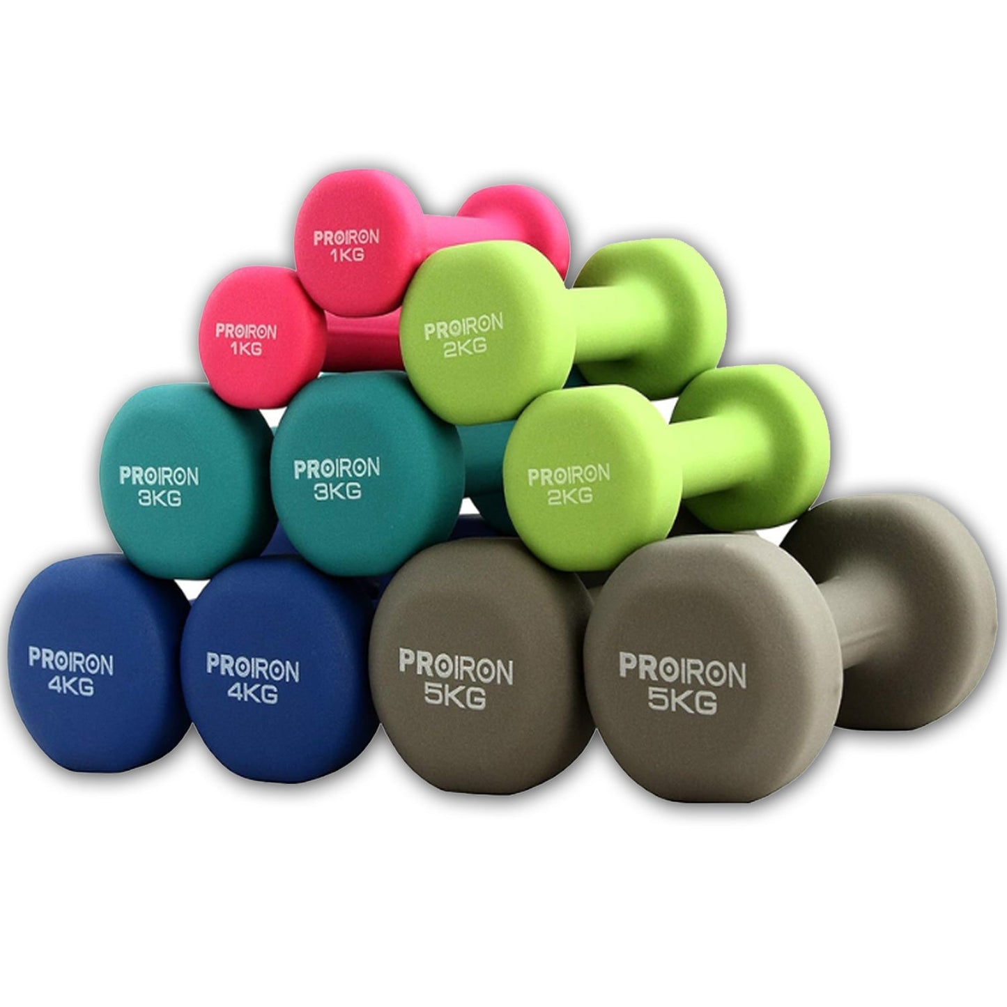 Premium Solid Dumbbell Hand Weights at Home Gym Exercise Women Men Anti Slip 1KG -8KG