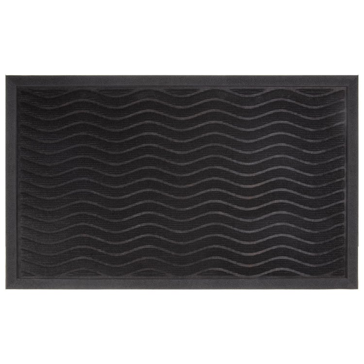 Premium Non Slip Heavy Duty Door Mat Rubber Back Outdoor Welcome Entrance Mats Black