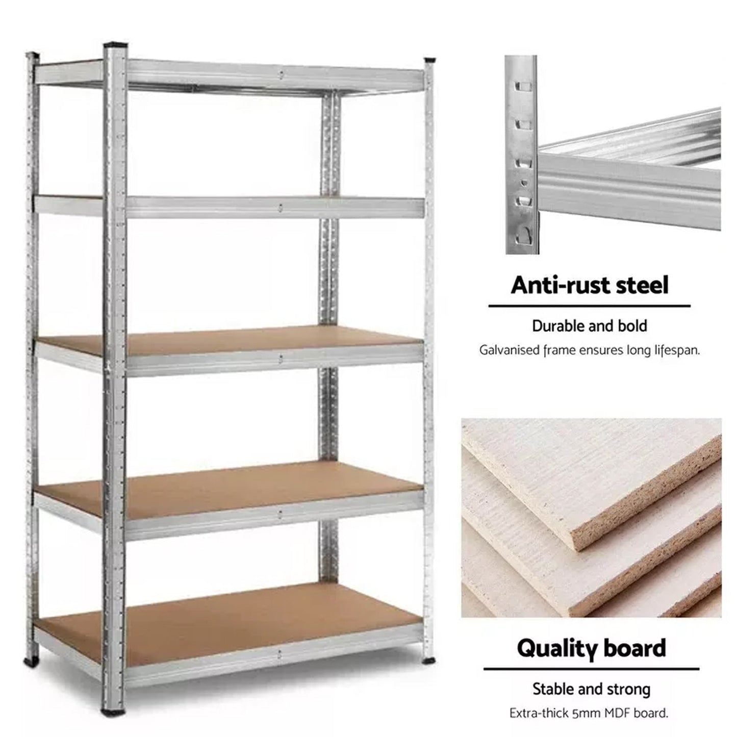 Premium 1.8M Warehouse Racking Rack Shelving Garage Steel Metal Storage Shelves