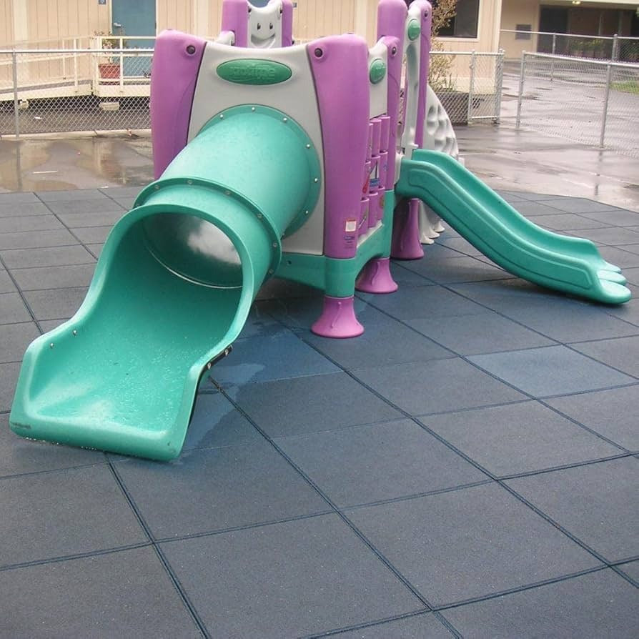 Playground Safety Tiles Black 1000x1000x15mm