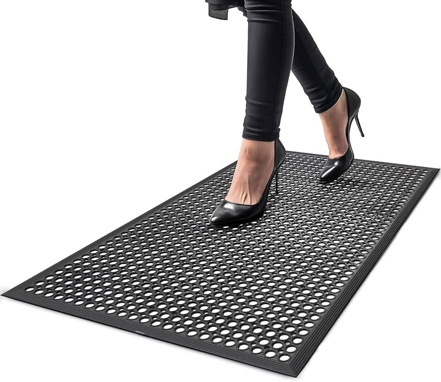 Non Slip Outdoor Door Mats Restaurant Kitchen Rubber Anti Fatigue Drainage