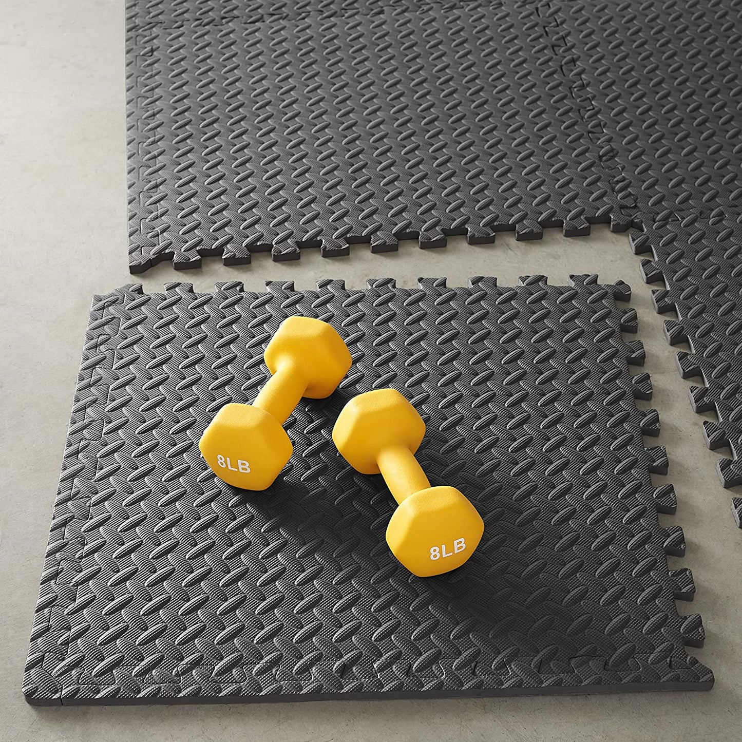 Eva Garage Tiles & Exercise Mat with EVA Foam Interlocking Tiles Six tiles