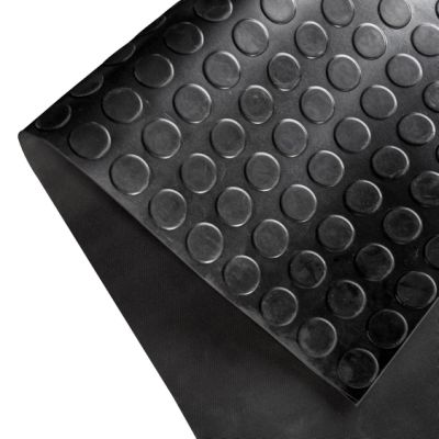 Dot Pattern Rubber Matting Black Mat Anti Slip Flooring