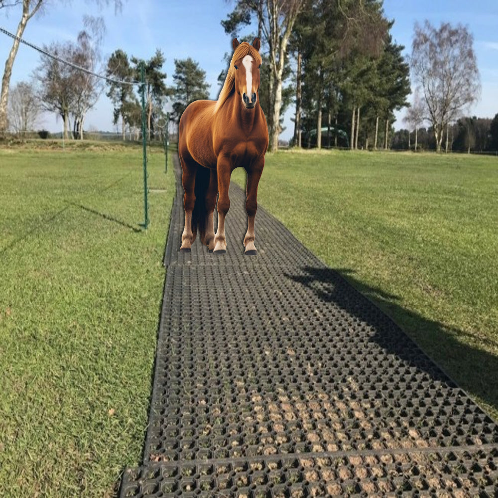 Non Slip Horse Mats with Holes Rubber Stable Mats Indoor Outdoor