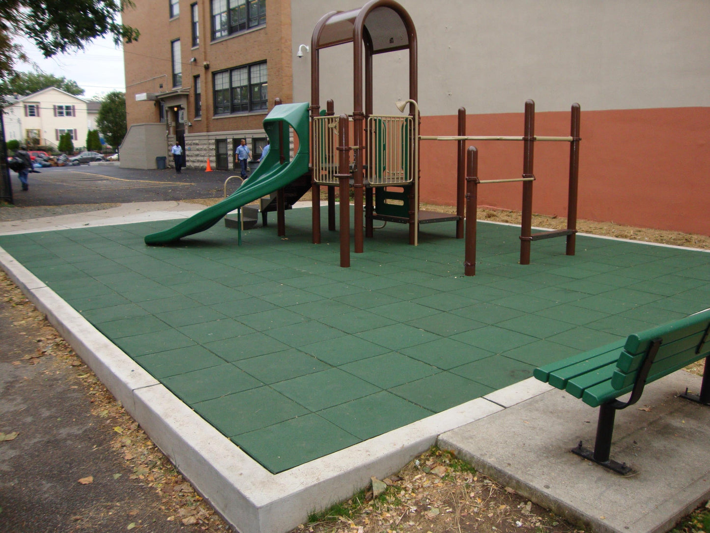 Playground Safety Tiles Green