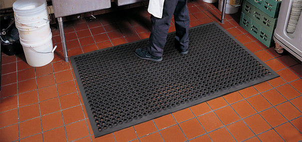 Non Slip Anti Fatigue Rubber Entrance Mats with Holes