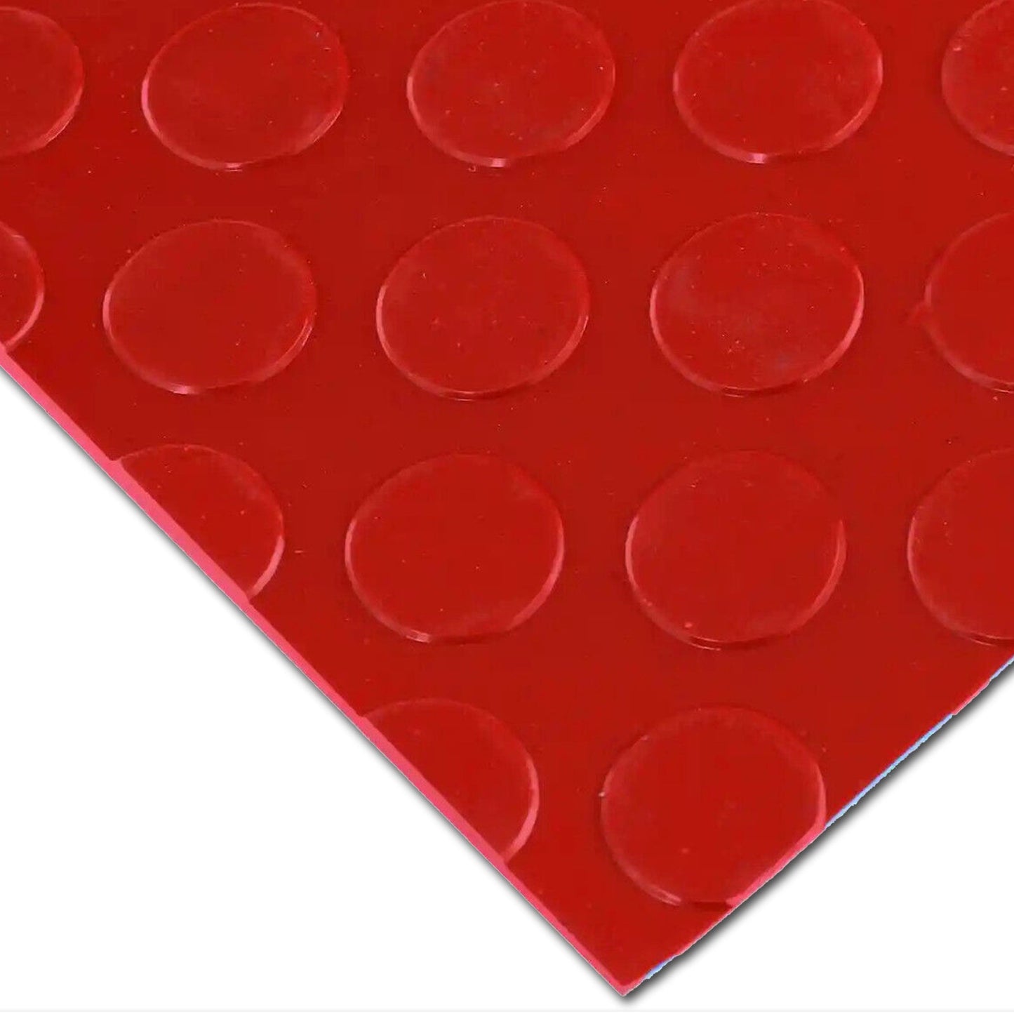 Anti Slip Round Dot Pattern Mat Red