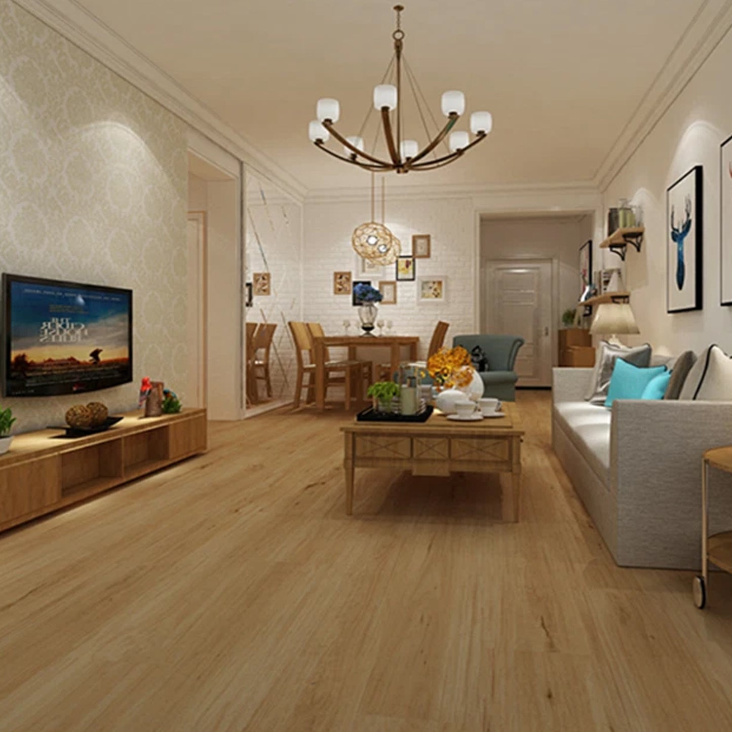 Vinyl Hybrid Flooring Blackbutt Waterproof Floors Waterproof & Durable Anti Fade UV Coating Floor