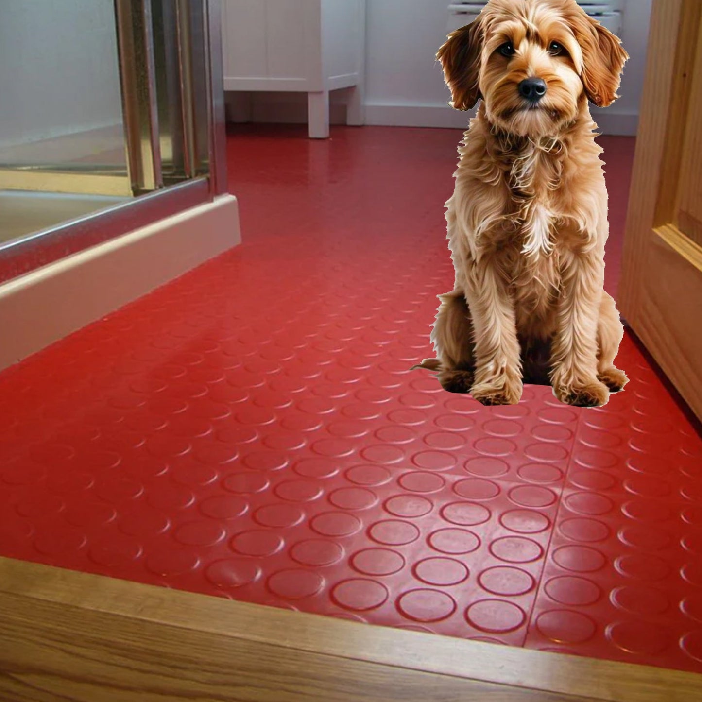 Kennel Flooring Anti Slip Round Dot Pattern Mat