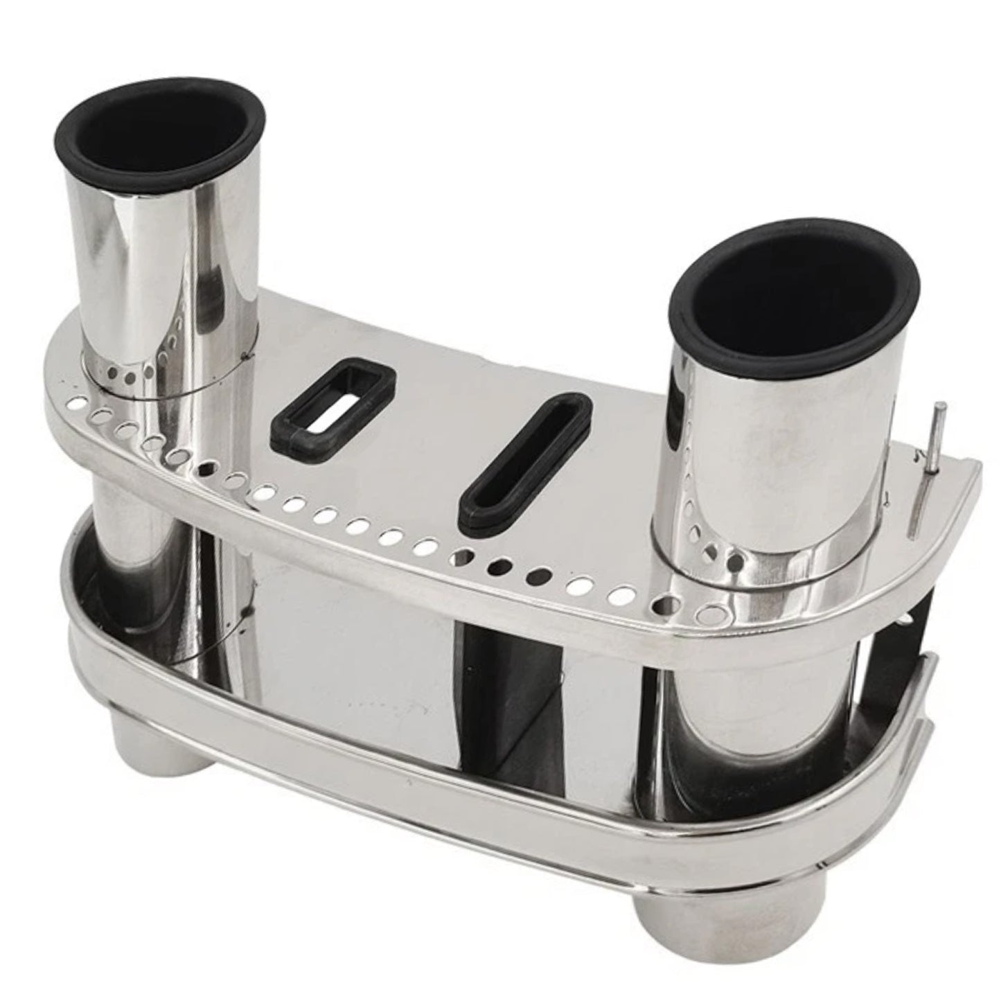 Vertical Holder Stainless Steel Organizer Two Rolls Rack for Tolls Storage Fishing Rod Holder