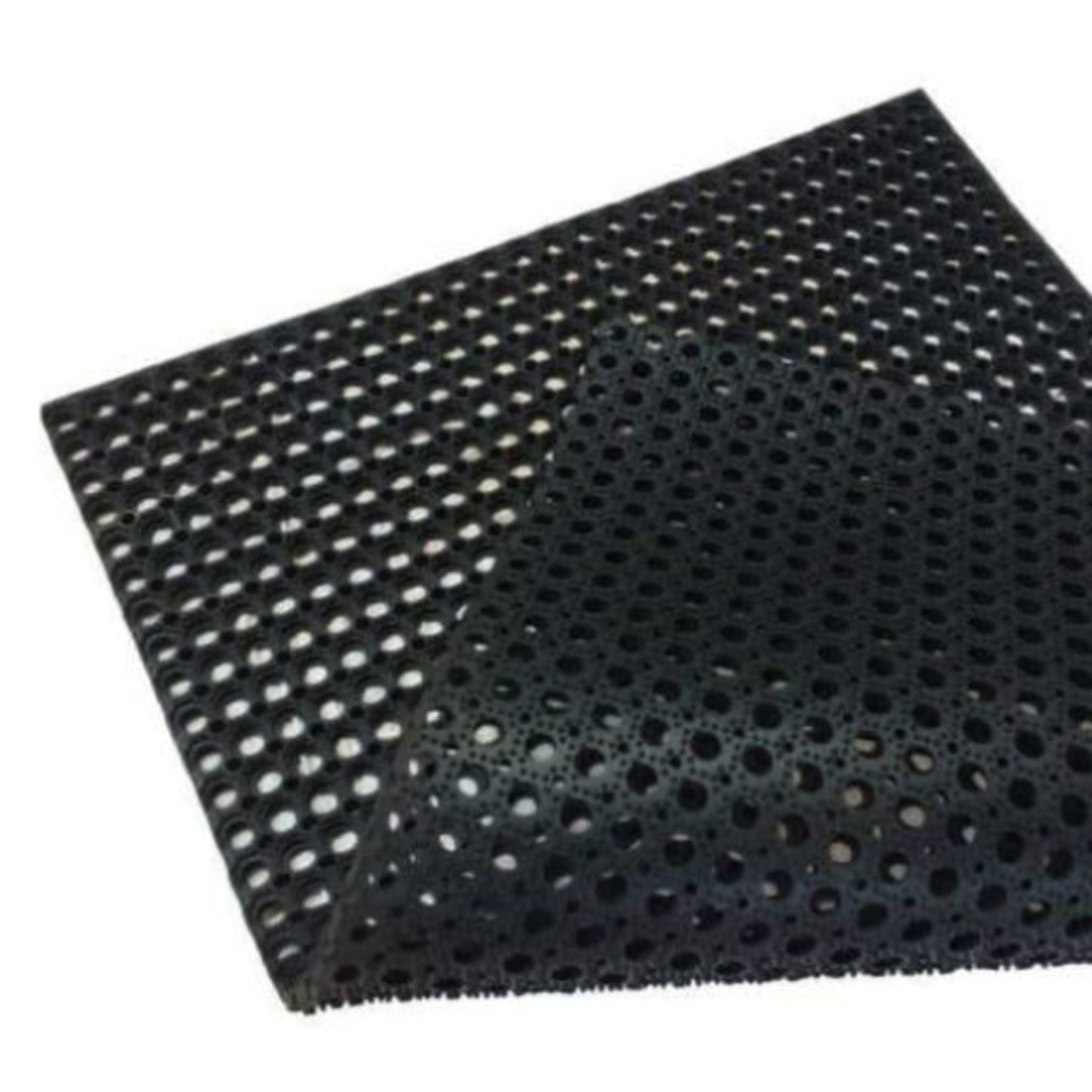Heavy Duty Entrance Rubber Mat with Holes Non-Slip Weatherproof Outdoor Entrance Mat