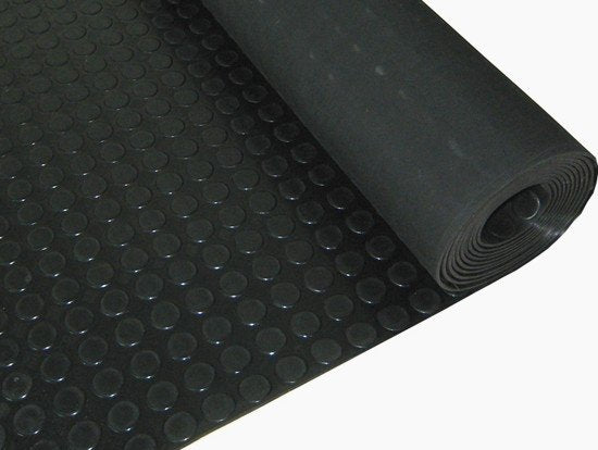 Garage Flooring Coin Pattern Rubber Matting Black Mat Anti Slip Garage Matting