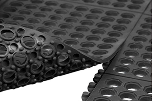 Interlocking Rubber Outdoor Pool Mat with holes