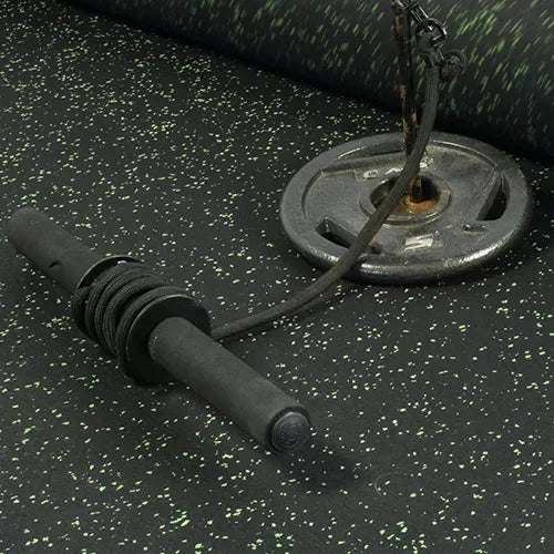 Premium Grade Rubber Gym Flooring Roll Heavy Duty Grey Fleck