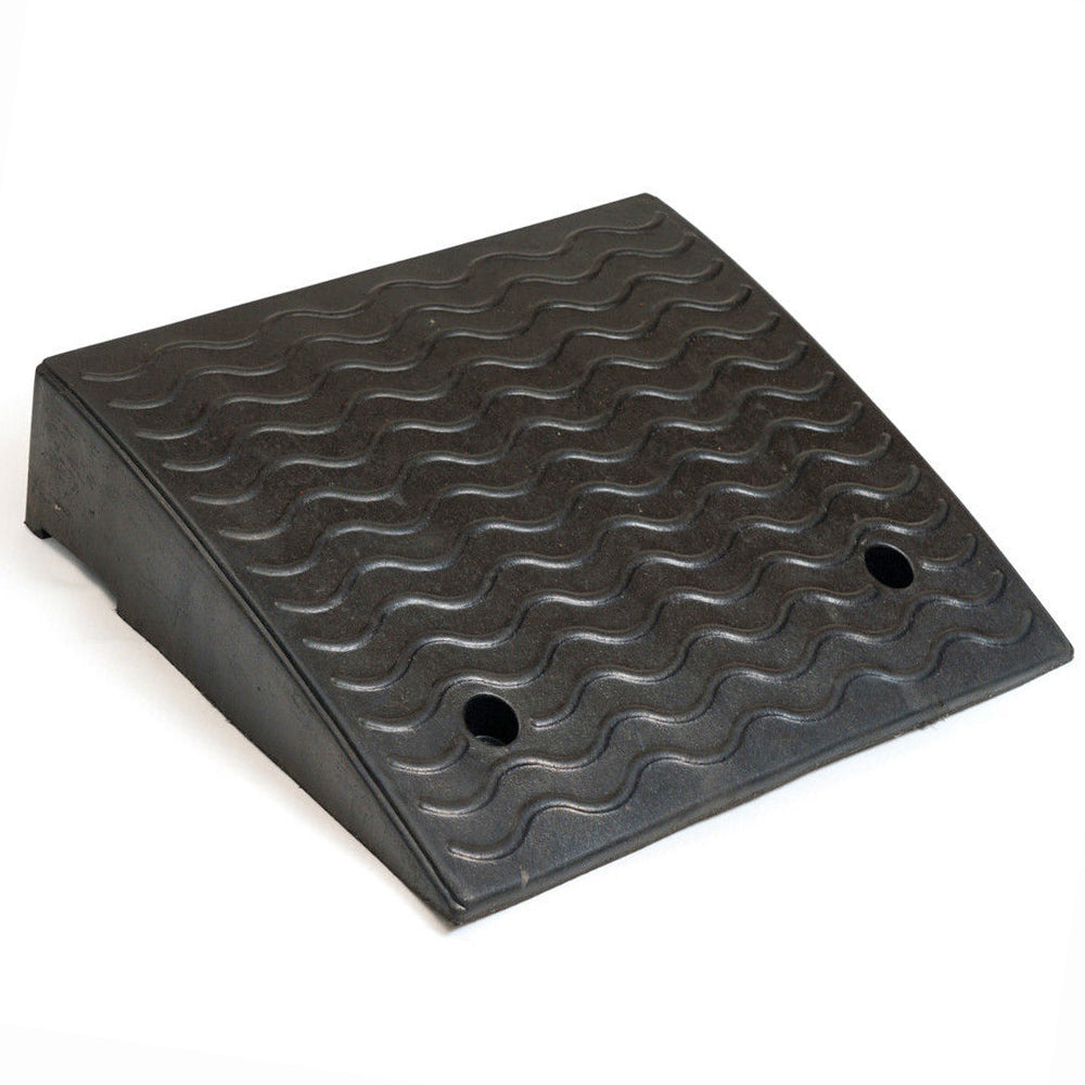 Heavy Duty Solid Rubber Kerb Ramp Black