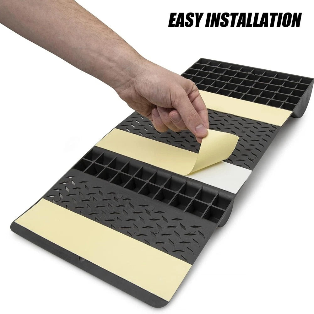 Premium Grade Wheel Stopper Mat Car Parking Mat Anti Skid Car Safe Wheel Stop Mat Pack 2