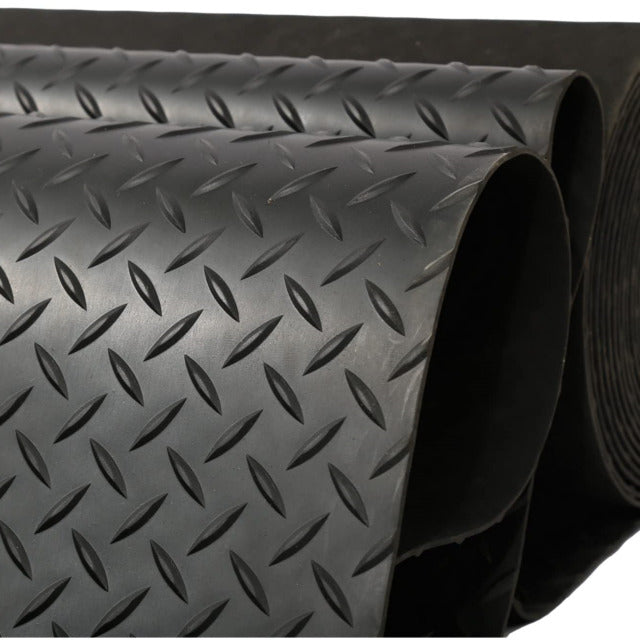 Heavy Duty Gym Flooring Diamond Pattern Gym Mat
