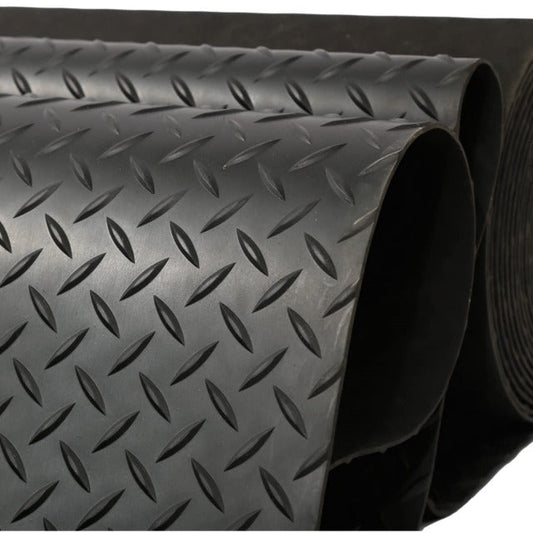 Heavy Duty Gym Flooring Diamond Pattern Gym Mat