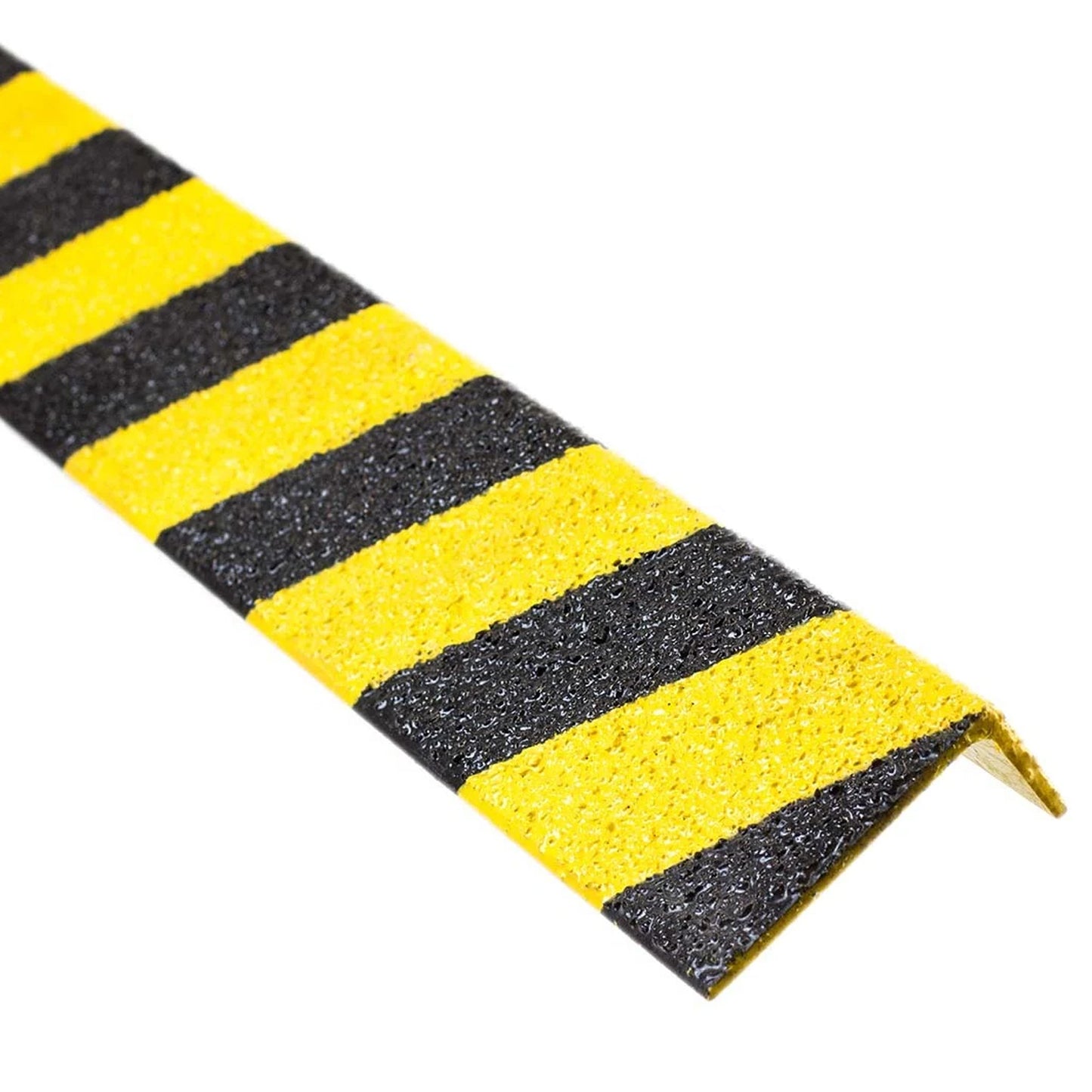 Heavy Duty GRP Stair Tread Nosing Anti Slip Stair Nosing Black & Yellow 1.2m Long Premium Grade