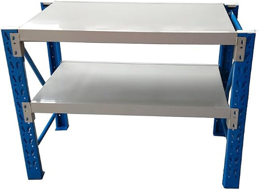 Heavy Duty Workbench Shelving Rack Storage Garage Warehouse Racking 2 Tier