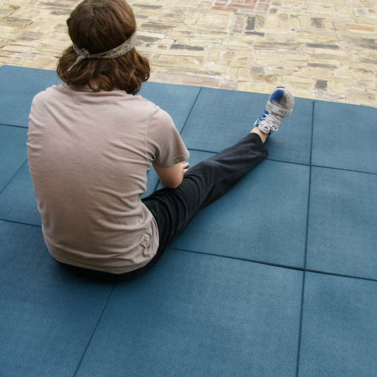 Playground Safety Tiles Blue 1m x 1m x 15mm