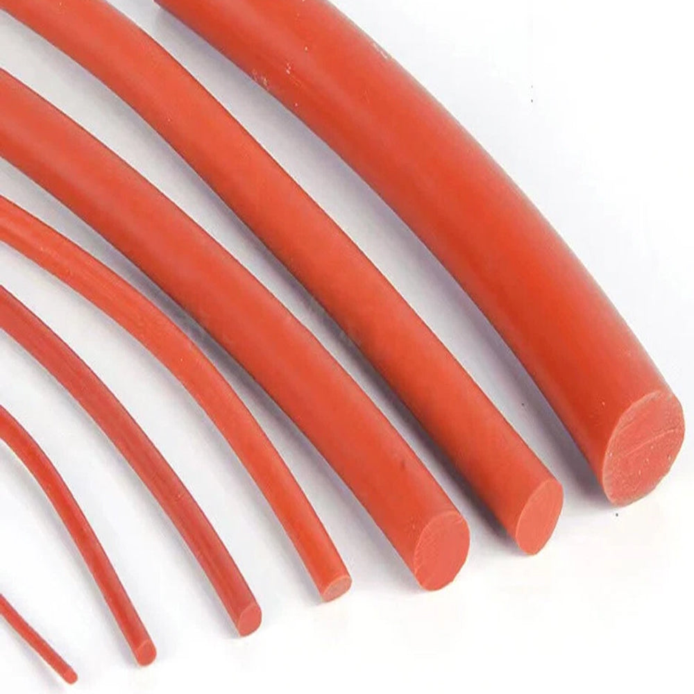 Silicone Rubber Sealing Strip Red Round Cord Seal Gasket Solid Silicone Cord