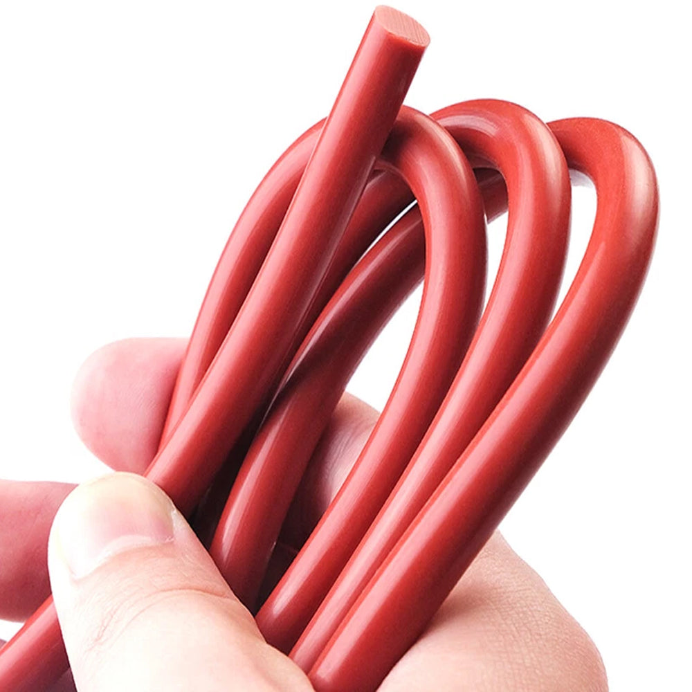 Silicone Rubber Sealing Strip Red Round Cord Seal Gasket Solid Silicone Cord
