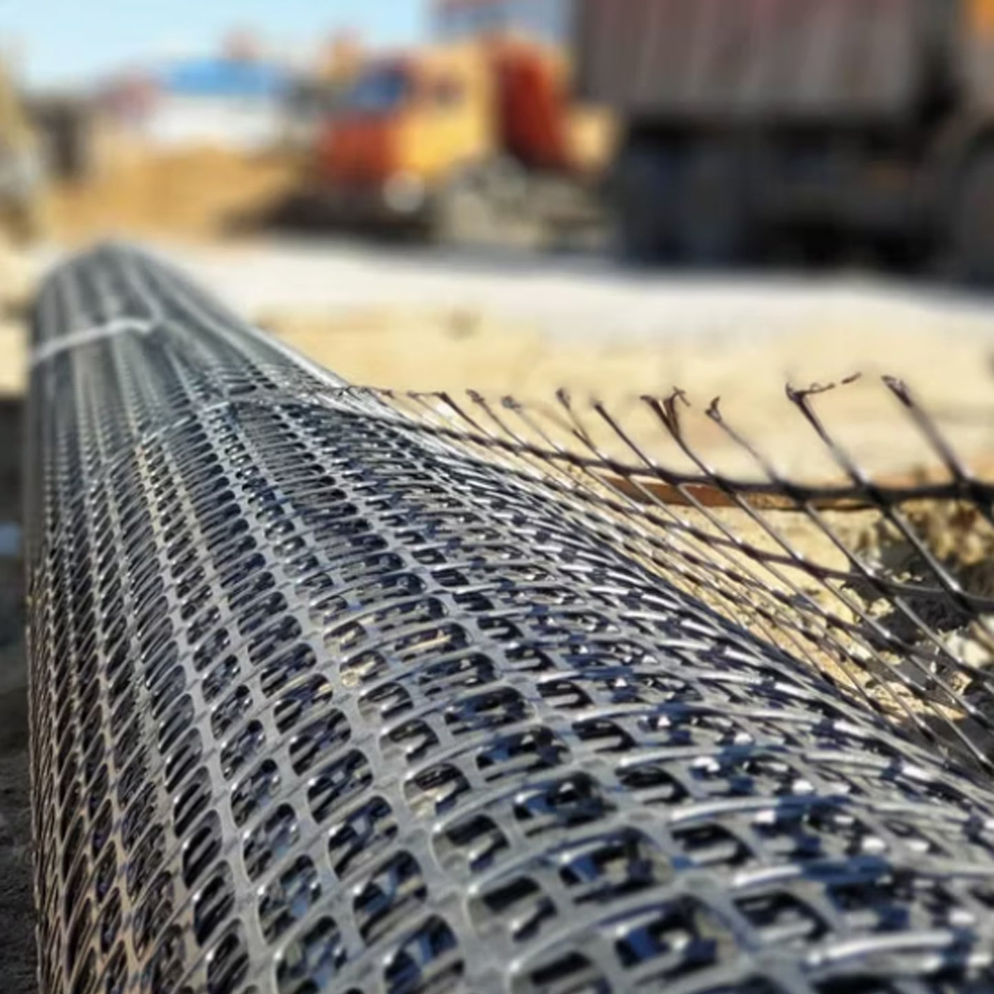 Commercial Grade Geogrid Construction Netting Geo Mesh Soil Stabilizer Mesh