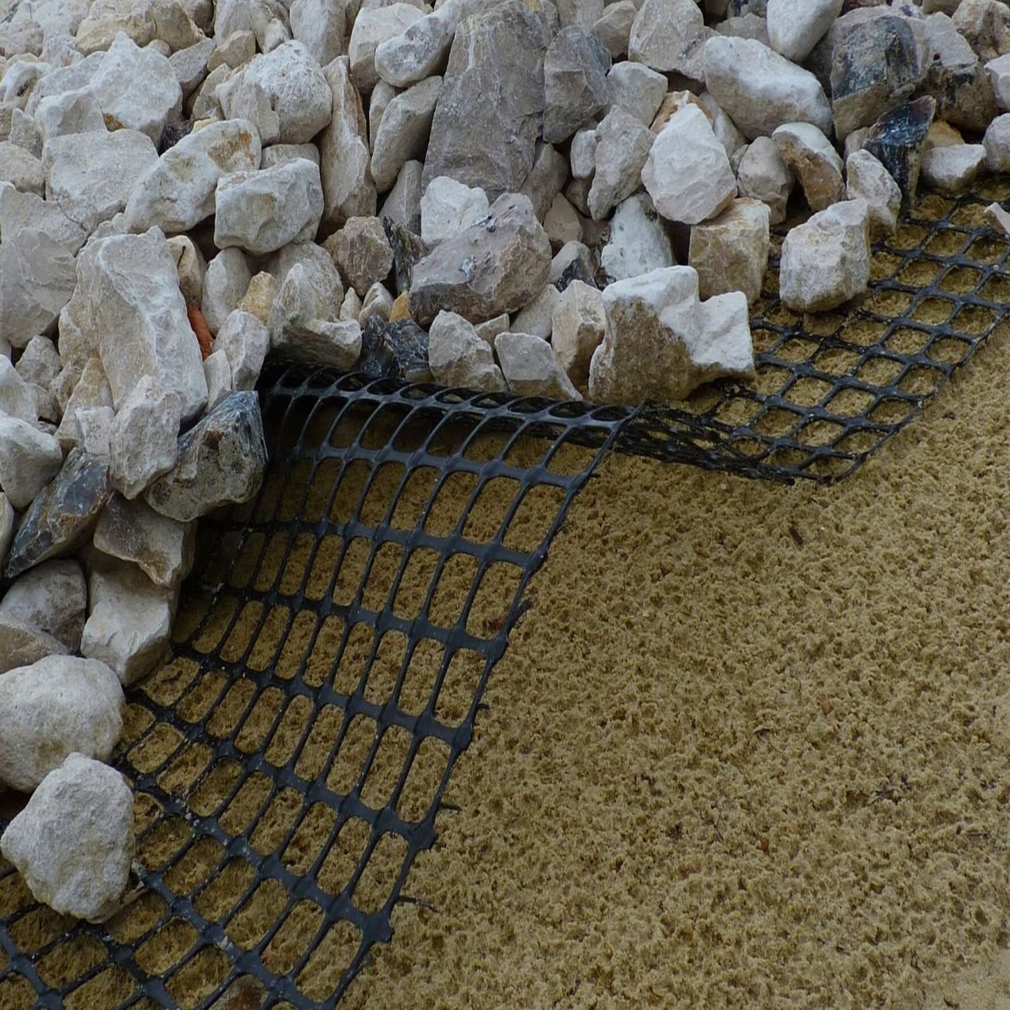 Commercial Grade Geogrid Construction Netting Geo Mesh Soil Stabilizer Mesh