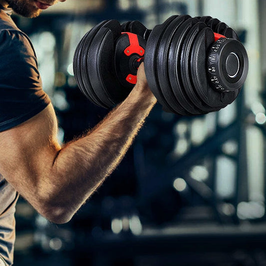 Adjustable Dumbbell Weight Plates Dumbbells Home Gym Fitness Exercise 24kg