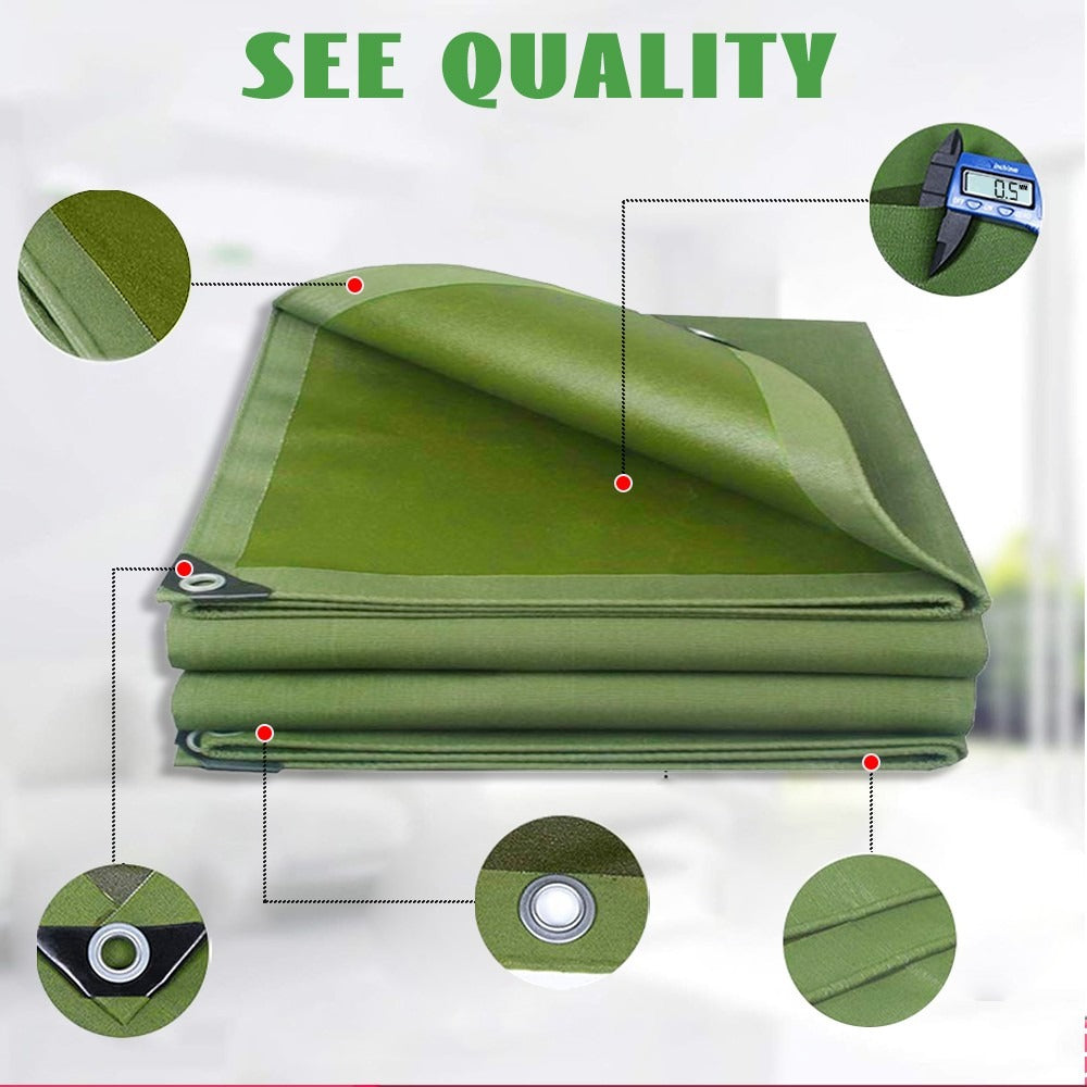 Commercial Tarpaulin Canvas Tarp Multi Use Garden Tarpaulin with Free Rope