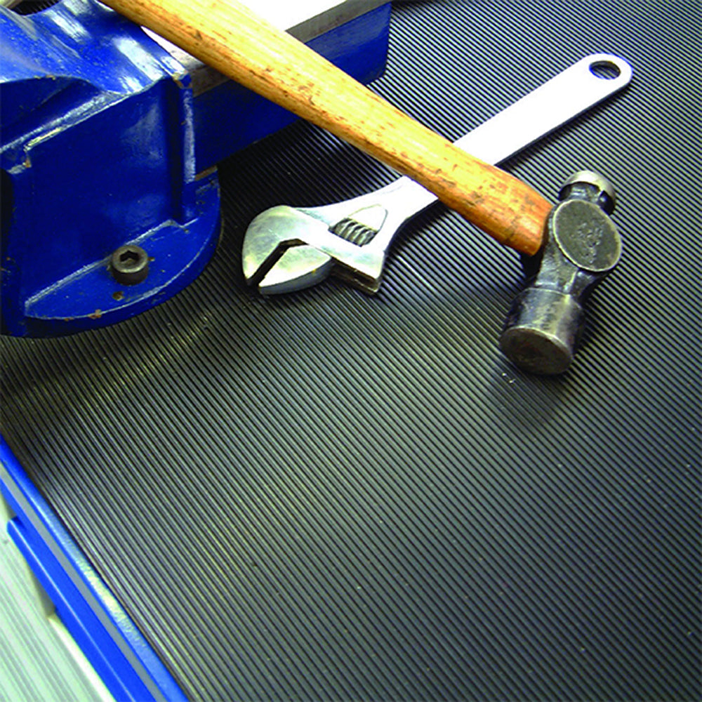 Anti Fatigue Mats Bench and Worktop Protector Ribbed Rubber Matting