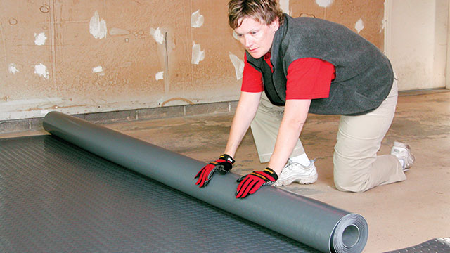 Garage Flooring Coin Pattern Rubber Matting Black Mat Anti Slip Garage Matting