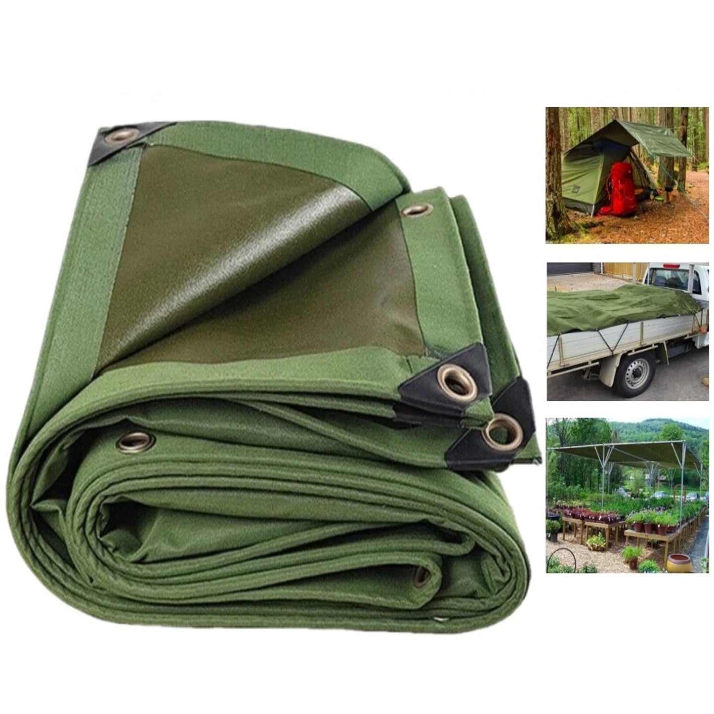 Commercial Tarpaulin Canvas Tarp Multi Use Garden Tarpaulin with Free Rope