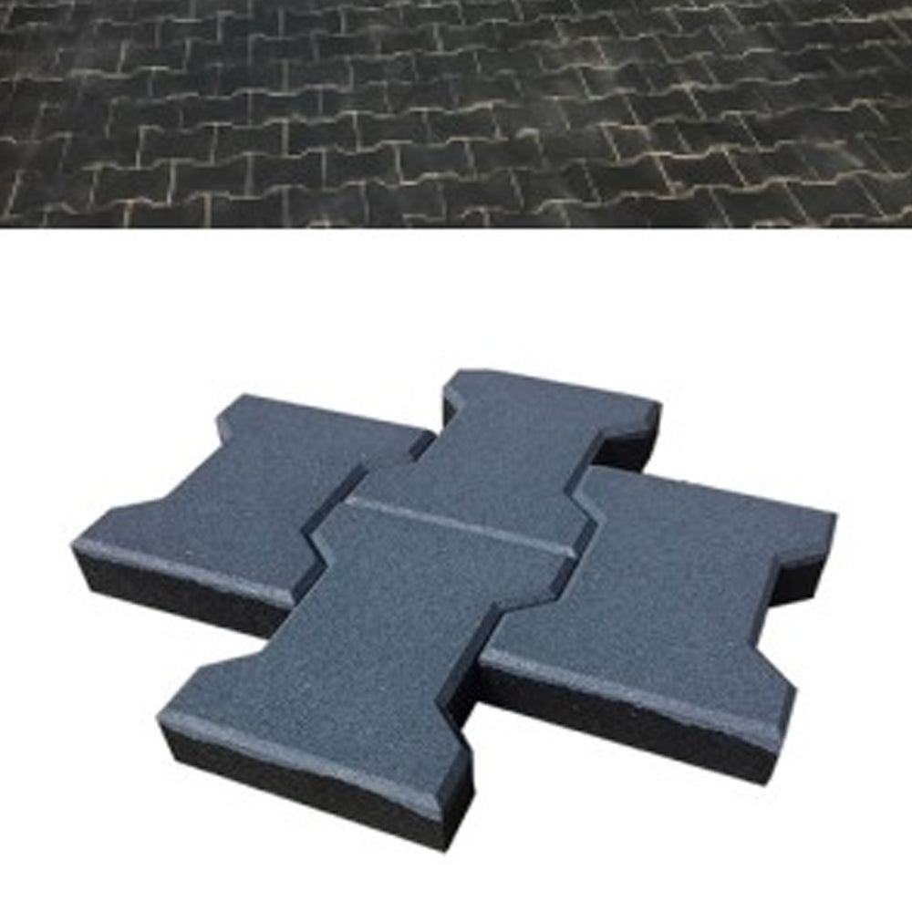 Interlocking Solid Rubber Paver Outdoor Playground Pathway Premium Grade Playground Paver