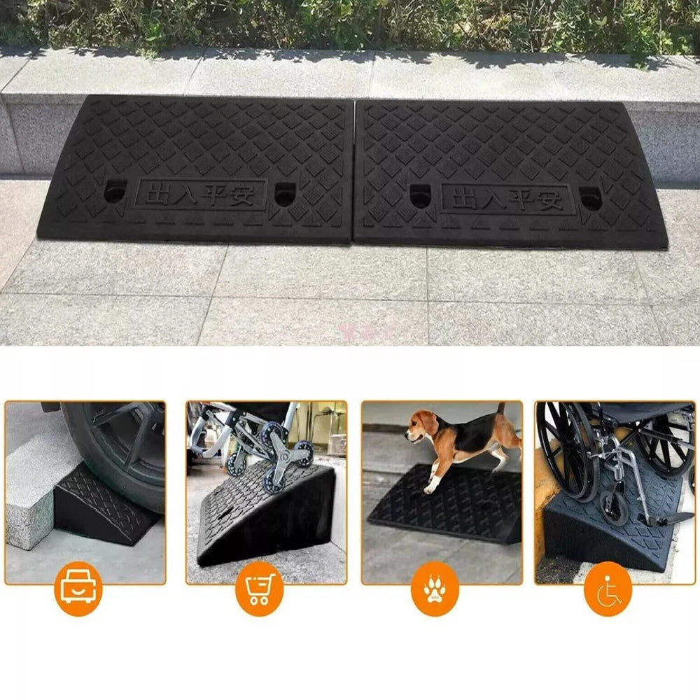 High Grade Heavy Duty Wheelchairs Rubber Kerb Ramps Threshold Access Ramp Cars Bikes