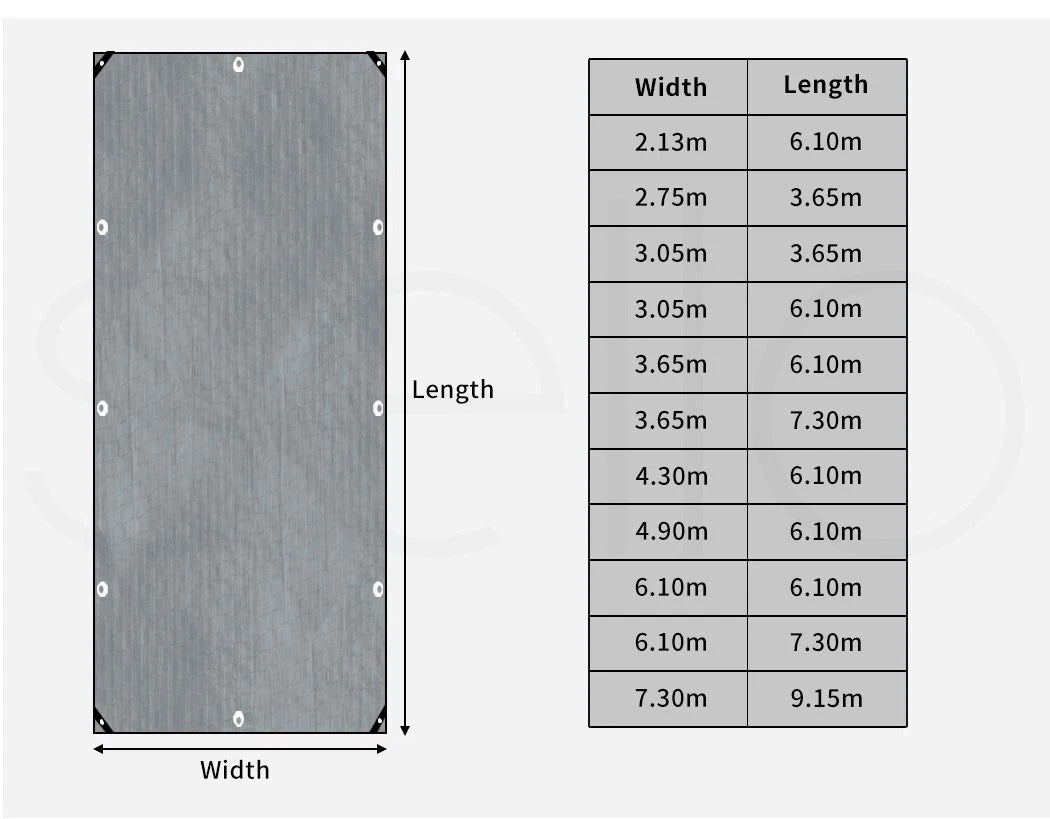 PE Coating Premium Tarpaulin 200GSM Heavy Duty Waterproof Sun Cover Tarp