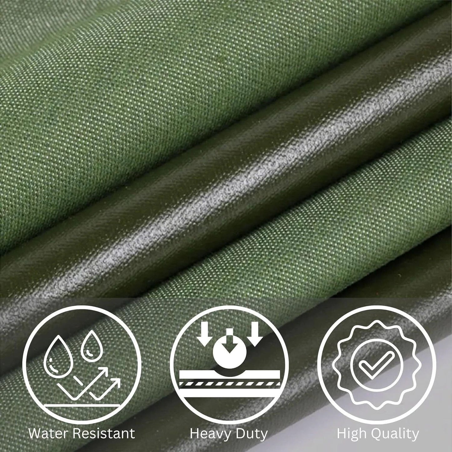 Dustproof Waterproof Commercial Grade Tarpaulin Canvas Tarp Sun Blocked Army Tarpaulin