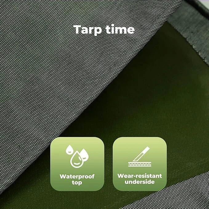 Dustproof Waterproof Commercial Grade Tarpaulin Canvas Tarp Sun Blocked Army Tarpaulin