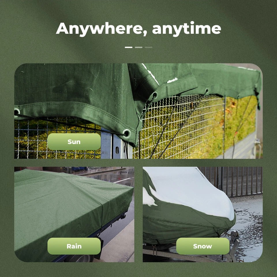Weather Proof Heavy Duty Tarpaulin Canvas Cover 400GSM Waterproof PVC Coating Tarp