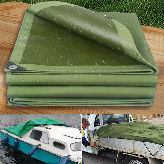 Dustproof Waterproof Commercial Grade Tarpaulin Canvas Tarp Sun Blocked Army Tarpaulin