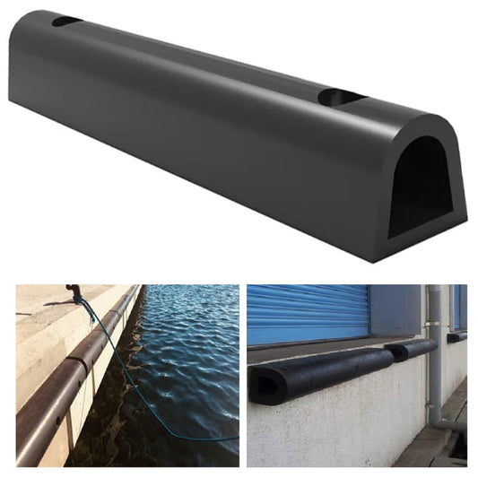 Rubber Loading Bay D Shaped Dock Bumper Premium Rubber Wall Guard 61cm long