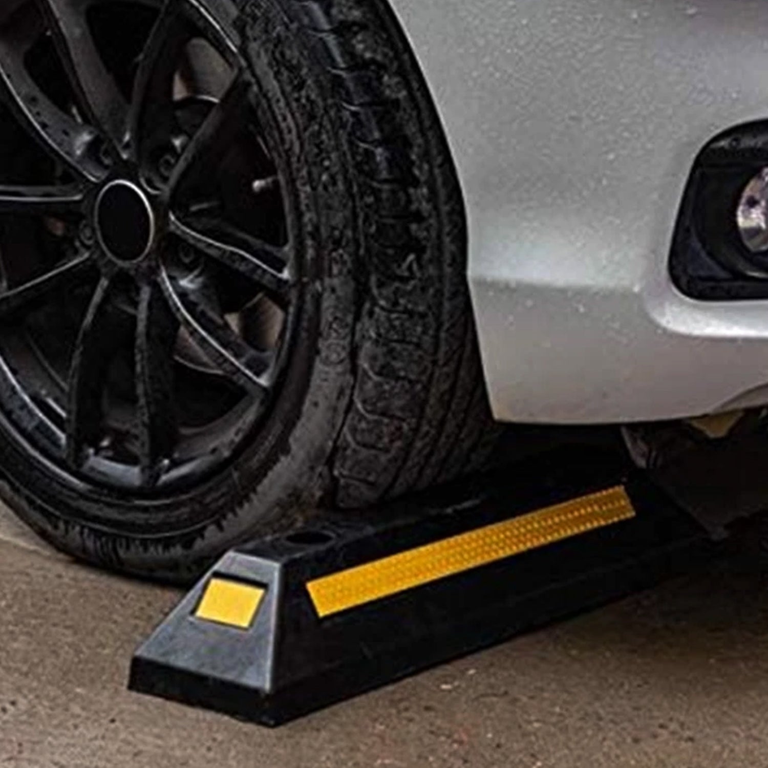 Heavy Duty Car Wheel Stop Parking Vehicle Floor Stopper Rubber Wheel S ...